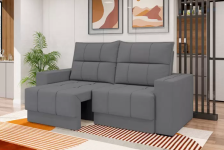 Sofá Retrátil Reclinável 2 Lugares Veludo Kazan BestHouse na Magazine Luiza