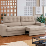 Sofá Retrátil Reclinável 2 Lugares Veludo Omega Besthouse na Magazine Luiza