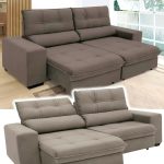 Sofá Retrátil Reclinável 3 Lugares Suede Brunello Linoforte na Magazine Luiza