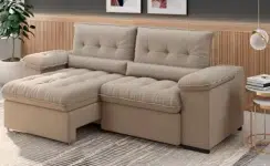 Sofá Retrátil Reclinável 3 Lugares Suede Veludo – Arezzo BestHouse na Magazine Luiza