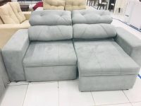 Sofá Retrátil Reclinável 3 Lugares Suede – Bipartido Phormatta Evolution SMP na Magazine Luiza