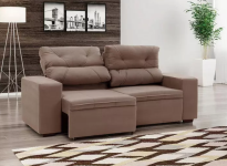 Sofá Retrátil Reclinável 3 Lugares Suede – Bipartido Phormatta Evolution SMP na Magazine Luiza