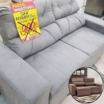 Sofá Retrátil Reclinável 3 Lugares Suede – Bipartido Phormatta Evolution SMP na Magazine Luiza