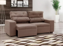 Sofá Retrátil Reclinável 3 Lugares Suede – Bipartido Phormatta Evolution SMP na Magazine Luiza