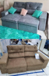 Sofá Retrátil Reclinável 3 Lugares Suede – Bipartido Phormatta Evolution SMP na Magazine Luiza