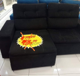 Sofá Retrátil Reclinável 3 Lugares Veludo – Agatha Gralha Azul na Magazine Luiza