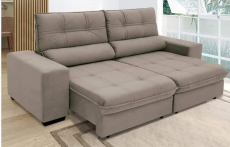 Sofá Retrátil Reclinável 4 Lugares Suede Brunello na Magazine Luiza