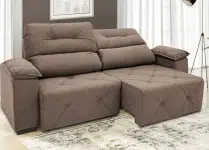 Sofá Retrátil Reclinável 4 Lugares Suede – Moviment Grazzia Linoforte na Magazine Luiza