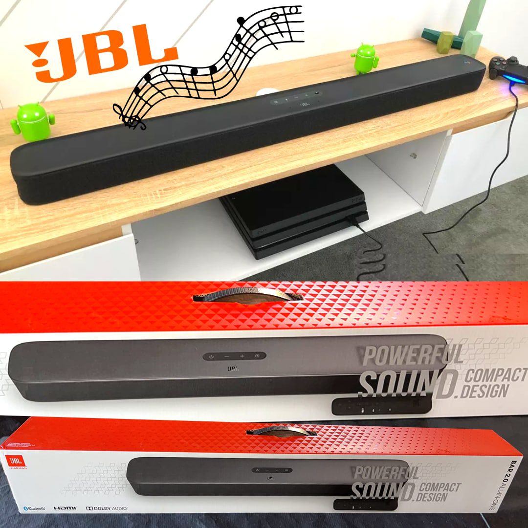 Soundbar JBL Bar 2.0 All In One, Bluetooth, 40W RMS, 2.0 Canais – JBLBAR20AIOBLK na KaBuM!