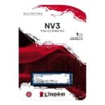 SSD Kingston NV3, 1 TB, M.2 2280, PCIe 4.0 x4, NVMe, Leitura: 6000 MB/s, Gravação: 4000 MB/s, Azul – SNV3S/1000G na KaBuM!