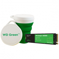 SSD WD Green SN350, 480GB, M.2 NVMe, Leitura 2400MBs E Gravação 1650MBs + Copo WD Green na Terabyte Shop