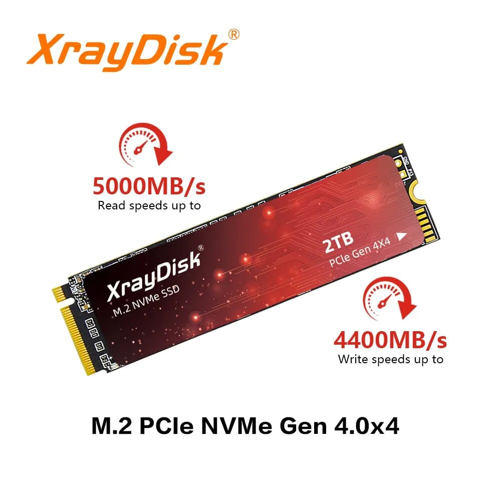SSD XrayDisk 2TB NVME GEN4 5000MB/s na Aliexpress
