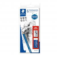 STAEDTLER Lápis Preto Para Desenho Técnico Lumograph 61 100 C6 02 (6 Graduações + Apontador E Borracha) na Amazon