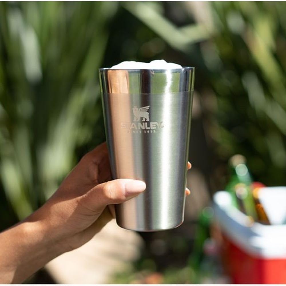 Stanley Copo Térmico de Cerveja sem tampa Stainless Steel | 473ml na Amazon
