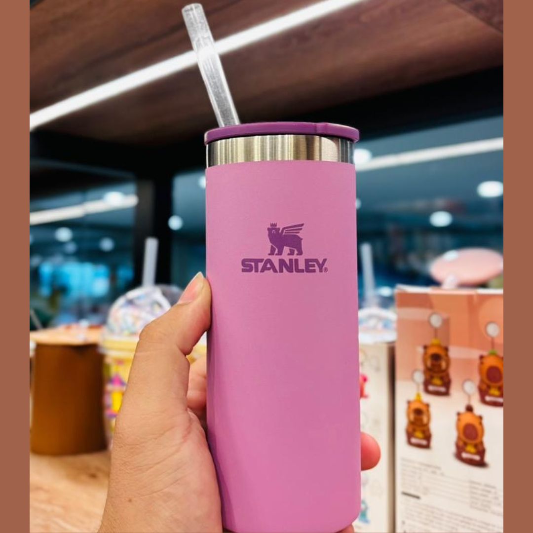 Stanley – Can Cooler Slim com tampa e canudo, copo térmico de 296 ml para manter as bebidas em lata geladas na Amazon