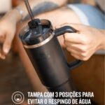 Stanley – Copo Quencher H2.0 FlowState 887ml – Copo de aço inoxidável com tampa, isolamento a vácuo, para água, chá gelado, café, smoothies e muito mais, Black 2.0 na Amazon