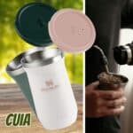 Stanley – Cuia Térmica para Mate, 200ml, Mantém as Bebidas Quentes, Aço Inoxidável, Lavável na Máquina de Lavar Louça, Black 2.0 na Amazon