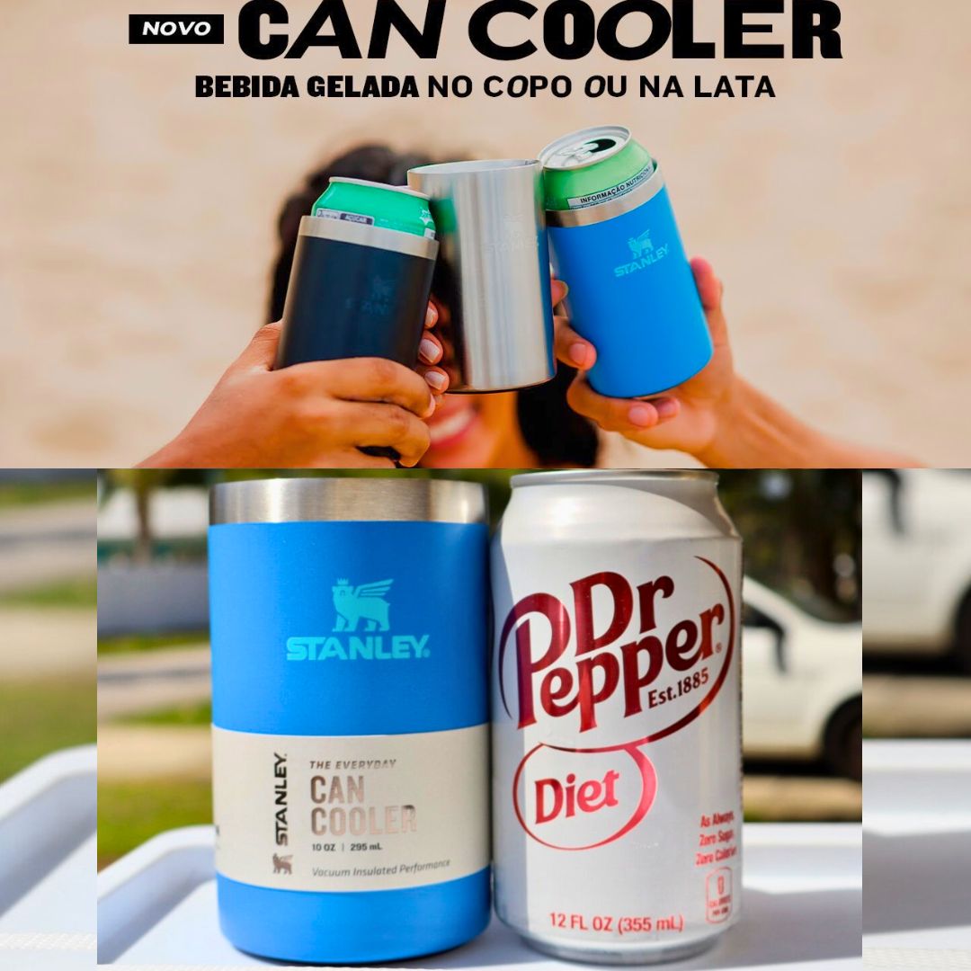 Stanley – Thermal Can Cooler, copo de aço isolado a vácuo de 295 ml para manter as bebidas frias na Amazon