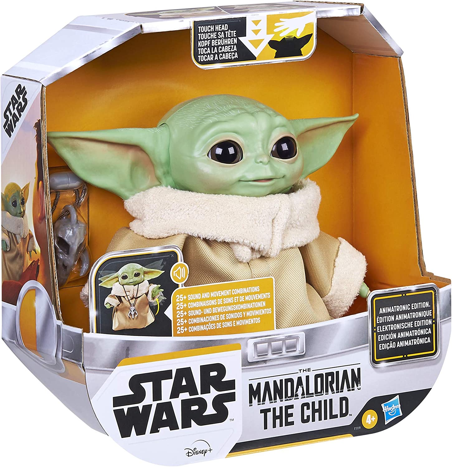 STAR WARS Figura The Child (Baby Yoda) Animatronic Inspirado na Série The Mandalorian – F1119 – Hasbro na Amazon