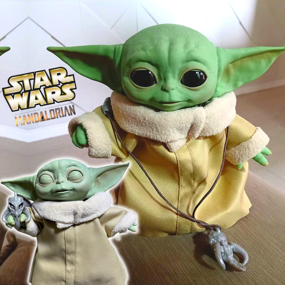 STAR WARS Figura The Child (Baby Yoda) Animatronic Inspirado na Série The Mandalorian – F1119 – Hasbro, Verde e bege na Amazon
