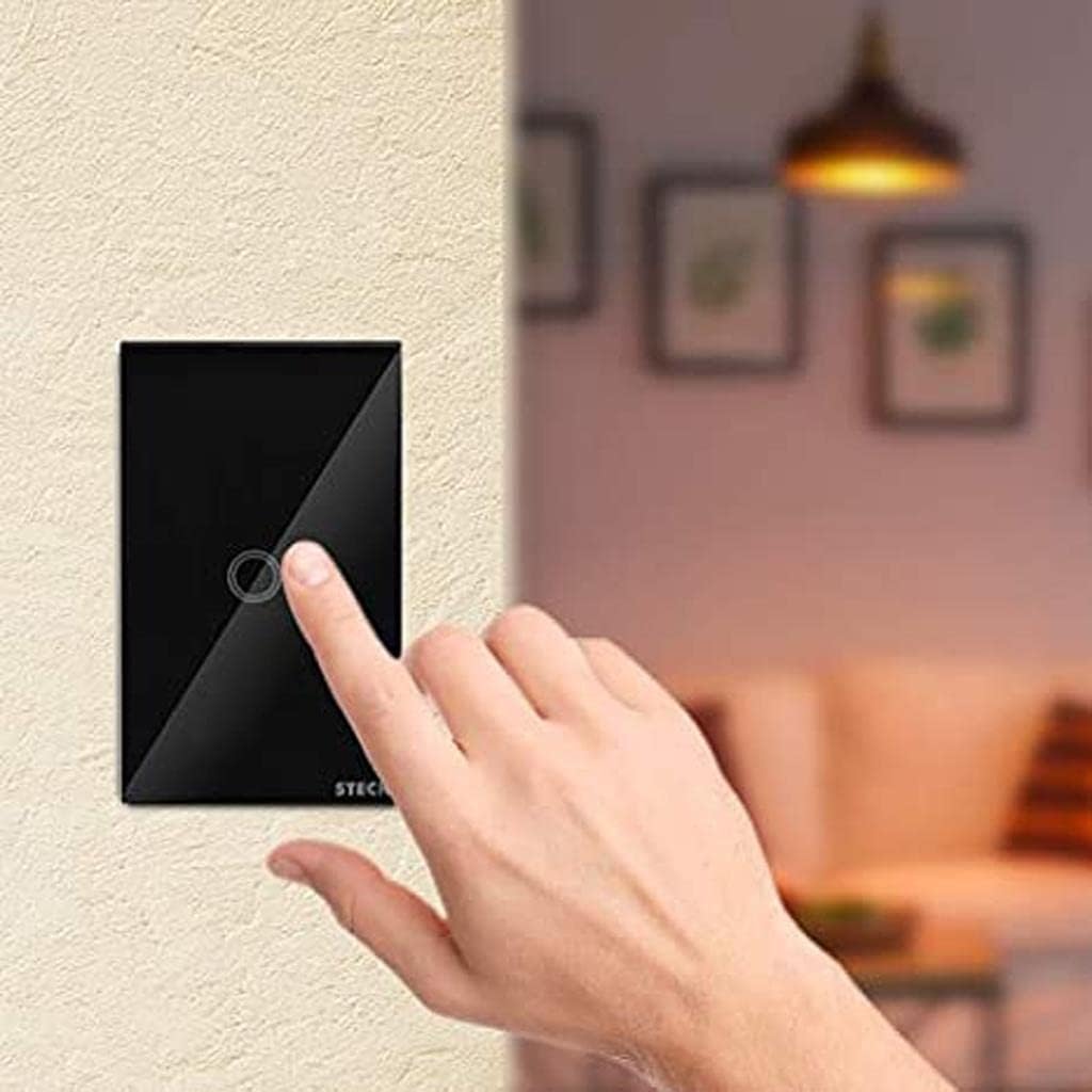 Steck, Interruptor Inteligente 4X2″, Touch Wi-Fi Steck Ambiente Conectado, 1 Módulo, Bivolt, Preto na Amazon