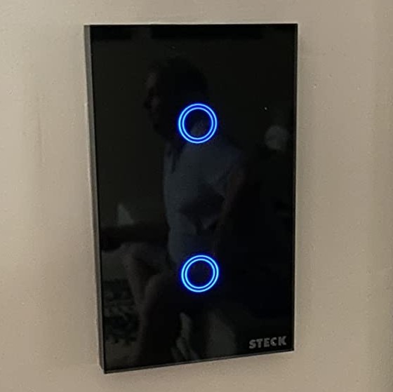 Steck, Interruptor Inteligente 4X2″, Touch Wi-Fi Steck Ambiente Conectado, 2 Módulos, Bivolt, Preto na Amazon