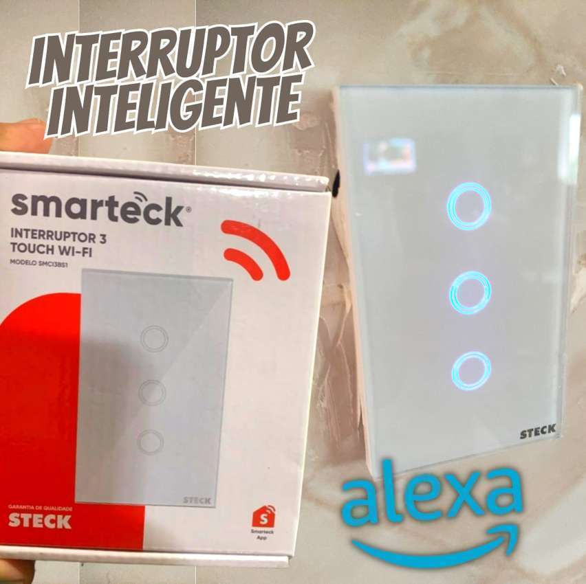 Steck, Interruptor Inteligente 4×2”, Touch Wi-Fi Steck Ambiente Conectado, 3 Módulos, Bivolt, Branco na Amazon