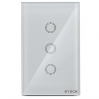 Steck, Interruptor Inteligente 4×2”, Touch Wi-Fi Steck Ambiente Conectado, 3 Módulos, Bivolt, Branco na Amazon