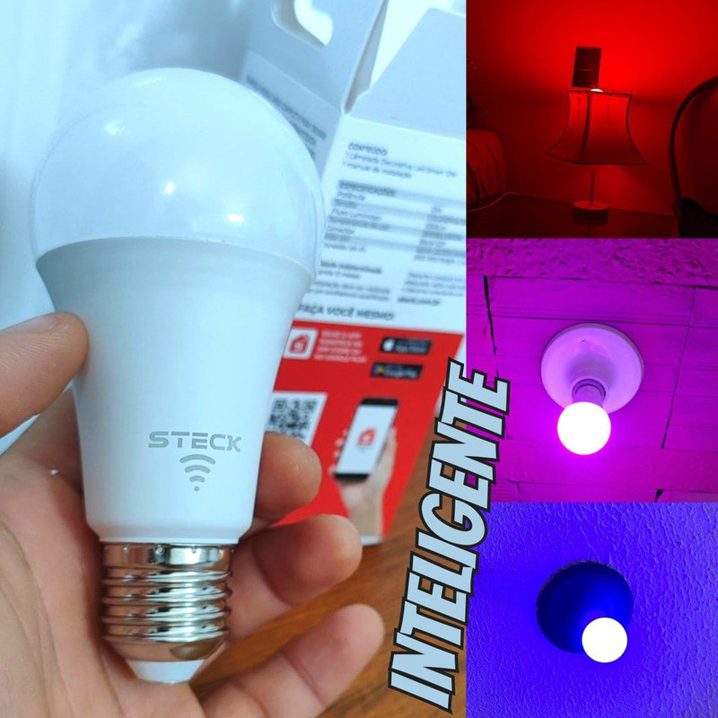 Steck, Lâmpada Rgb+ 12W Wi-Fi Ble, Ambiente Conectado, SLAMP1 na Amazon