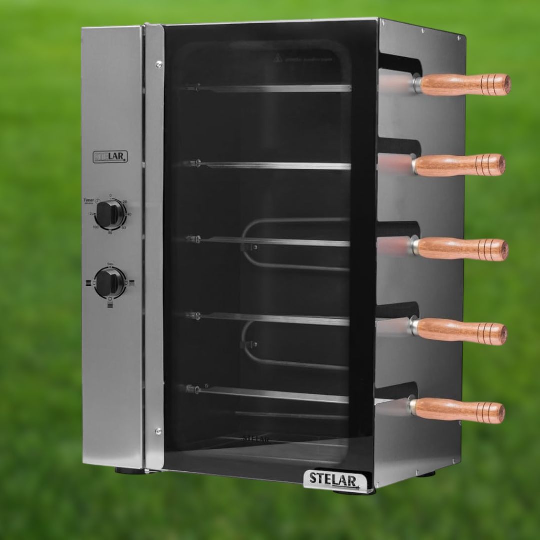 Stelar – Churrasqueira A Gás 5 Espetos Rotativa na Amazon