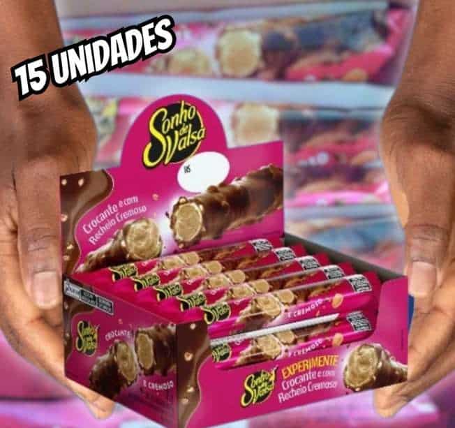 Stick Wafer Recheado Sonho de Valsa display com 15 unidades de 25g na Amazon