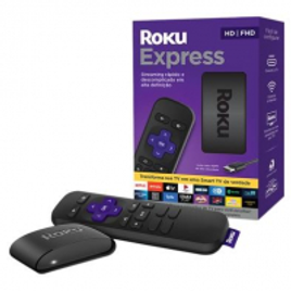 Streaming Box Roku Express - 3930BR na Casa e Vídeo