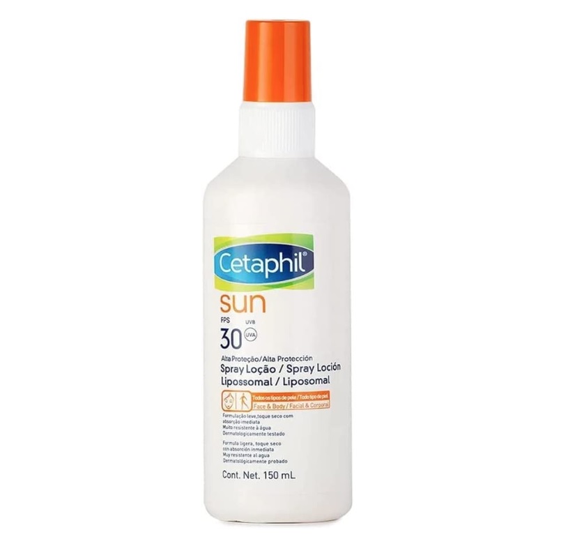 Sun FPS 30 Loção Lipossomal Spray, Cetaphil na Amazon