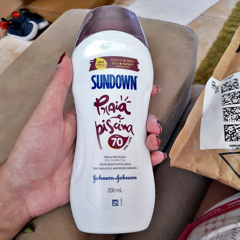 Sundown Protetor Solar Corpo e Rosto Praia e Piscina FPS 70, 200ml na Amazon