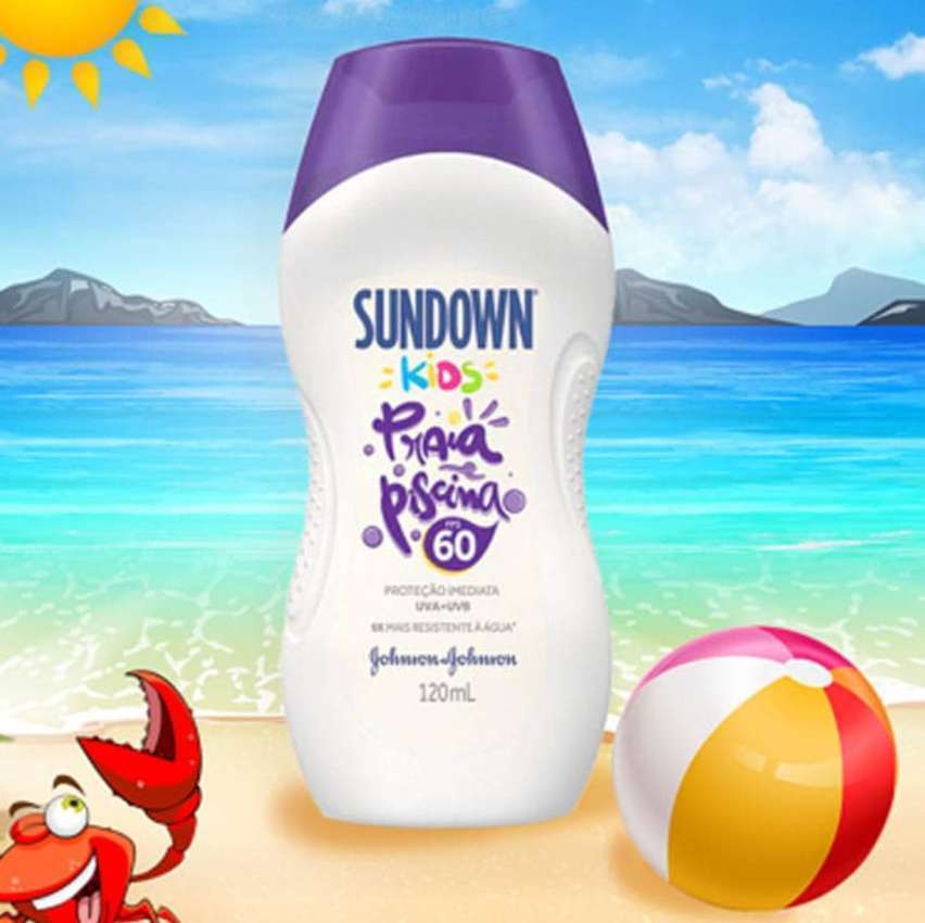 Sundown Protetor Solar Infantil Corpo e Rosto Praia e Piscina Kids FPS 60, 120ml na Amazon