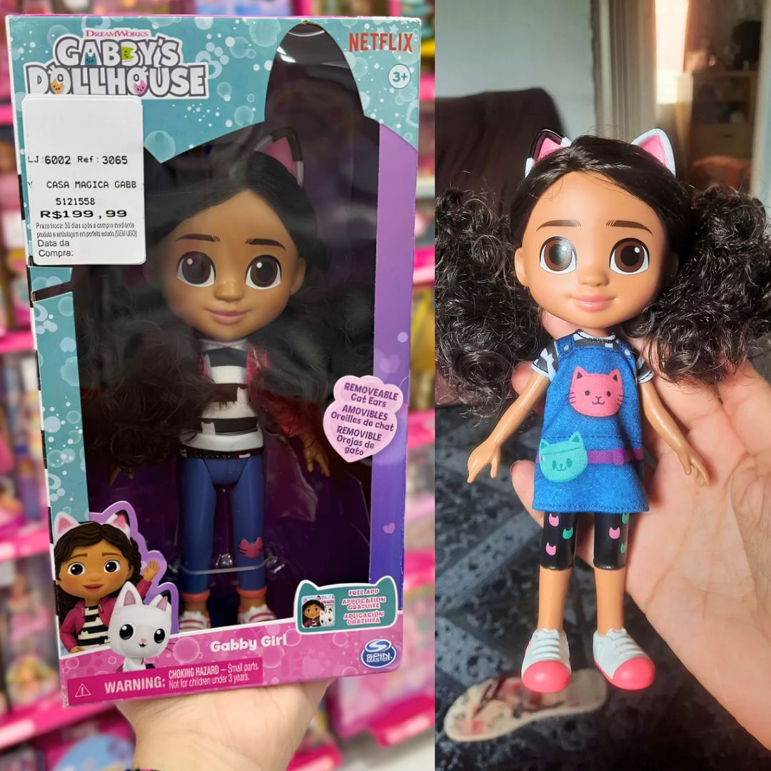 SUNNY, Gabby’s Dollhouse, Boneca Gabby, Orelhas de Gato Removíveis – 20cm na Amazon