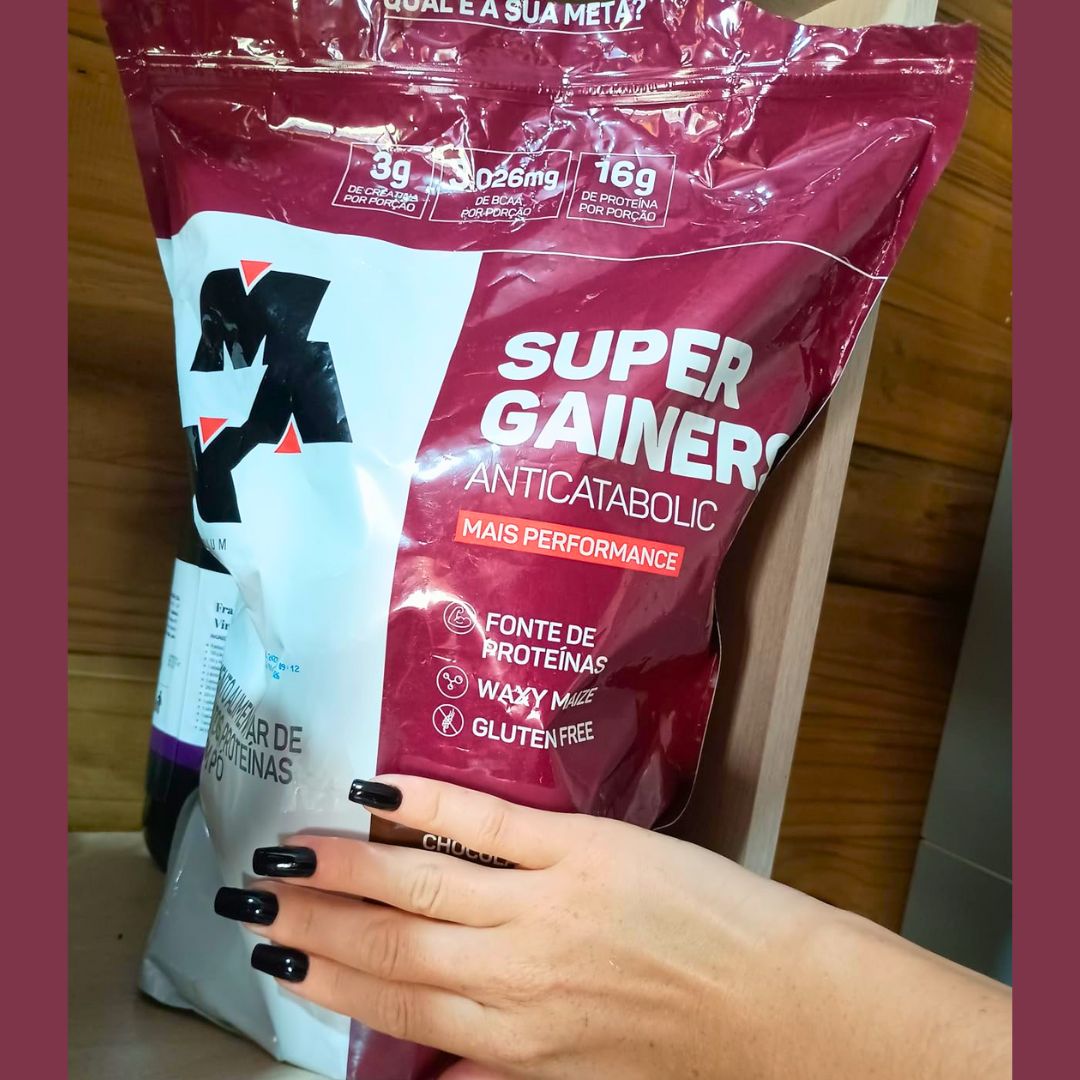 Super Gainers (3kg) – Sabor Chocolate, Max Titanium na Amazon