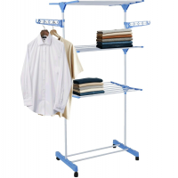 Super Varal De Chão Grande 3 Andares Regulável Dobrável Com Rodas Camiseta Toalha Calça na Amazon