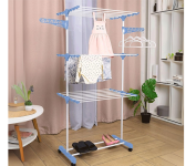 Super Varal de Chão Grande 3 Andares Regulável Dobrável Com Rodas na Amazon