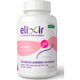 Suplemento Alimentar Ômega 3 Elixir 1000mg 540mg EPA e 360mg DHA 180 Cápsulas na Mundo Verde