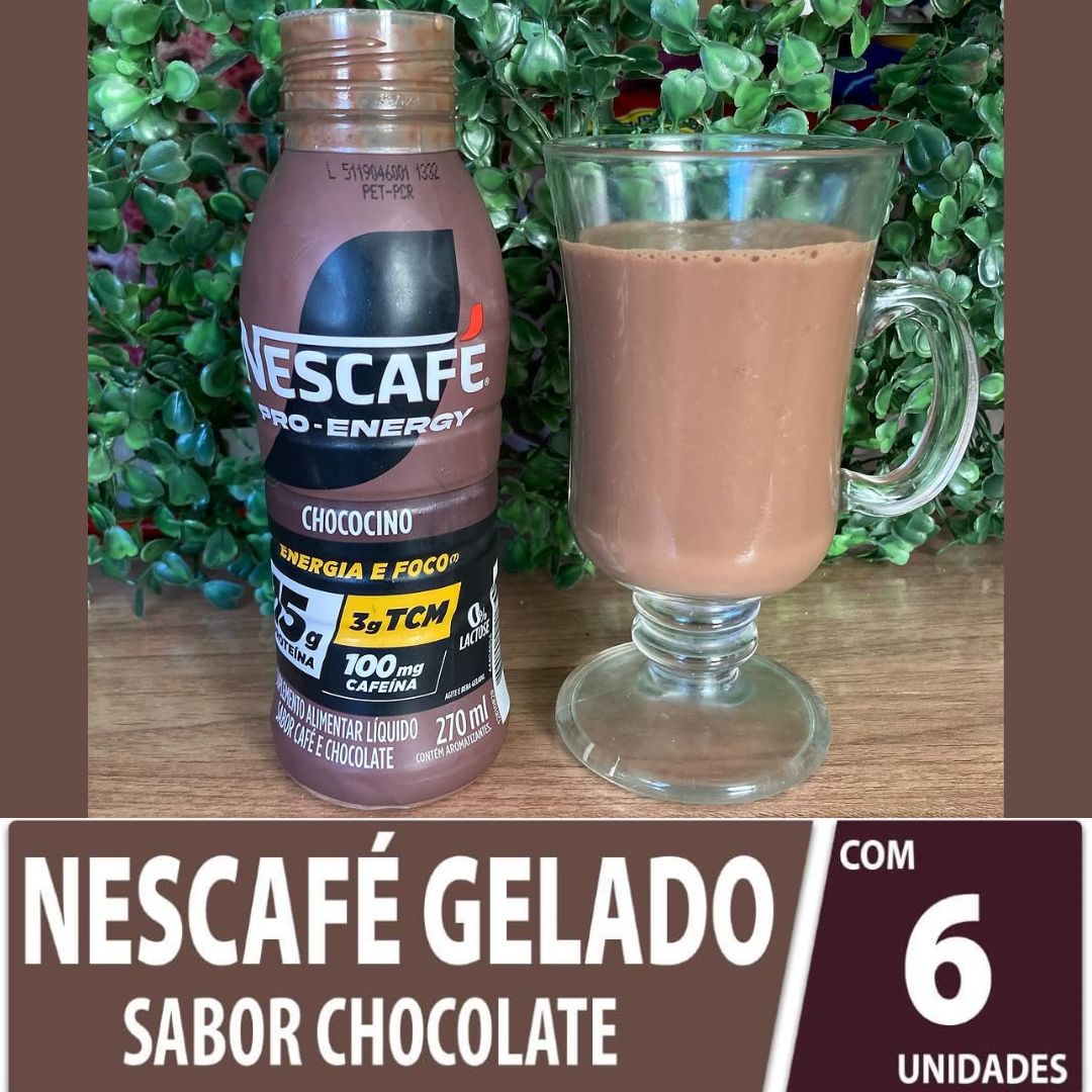 Suplemento Alimentar UHT Nescafé Pro-Energy Chococino 15g proteína 270ml – Pack com 6 unidades na Amazon