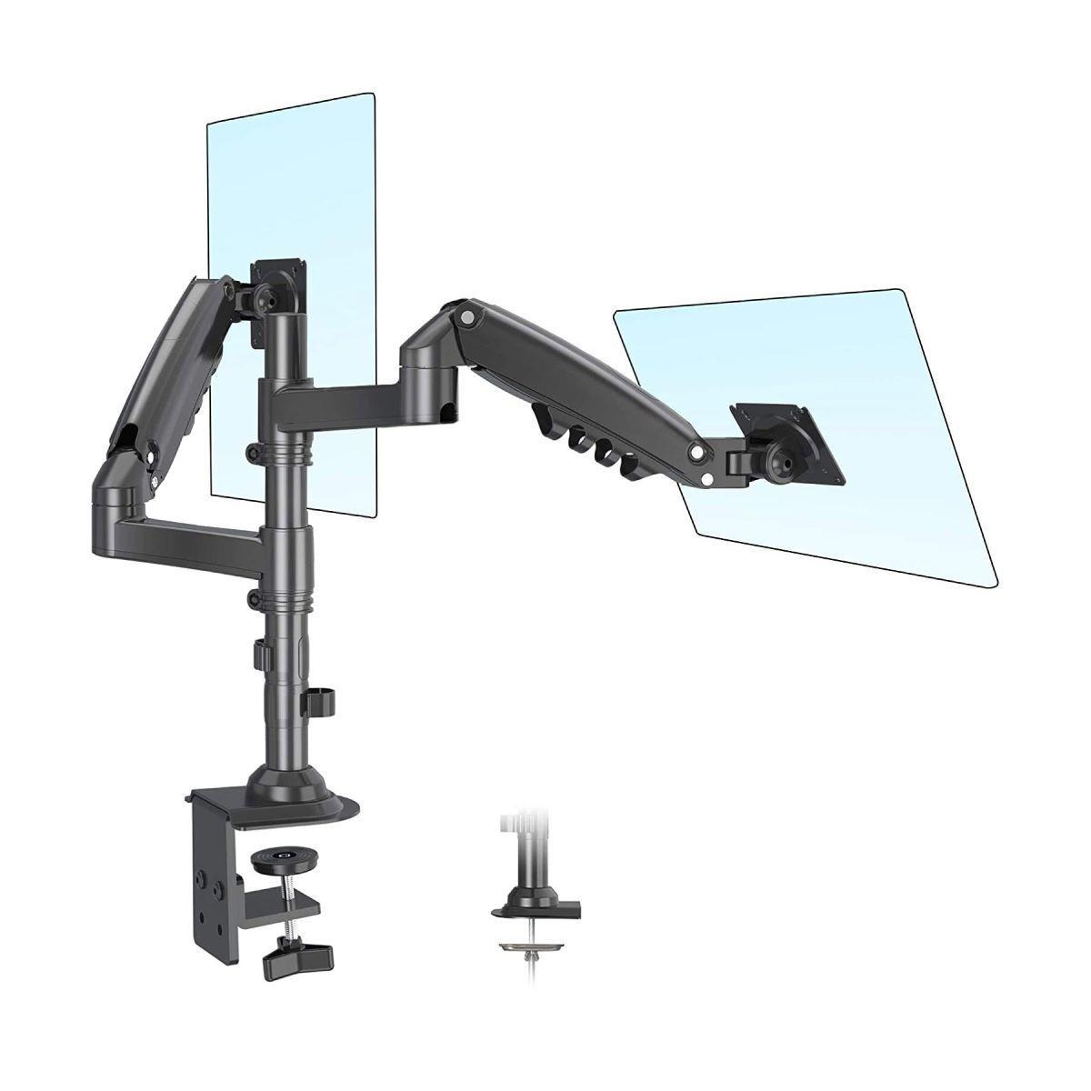 Suporte de Mesa para Monitor Duplo PIX-H160 com Pistão a Gás na Magazine Luiza