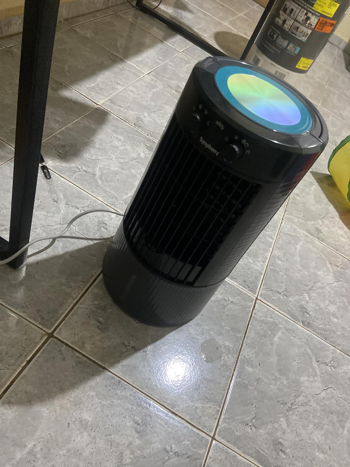 Symphony Climatizador de ar de torre pessoal Duet para casa e escritório com colmeia, soprador potente, rotação automática e baixo consumo de energia (6L, cinza) na Amazon