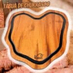 Tábua de Churrasco para Corte Carne e Alimentos em Madeira Artesanal Origens Black na Amazon