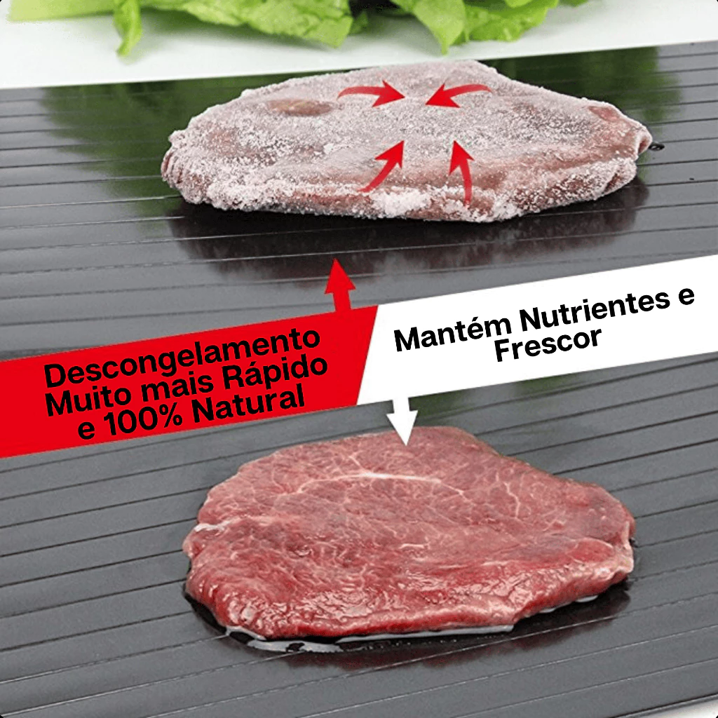 Tabua Magica Descongelar Rápido Carne Alimentos Defrost Express Tech Bandeja Travessa na Shopee