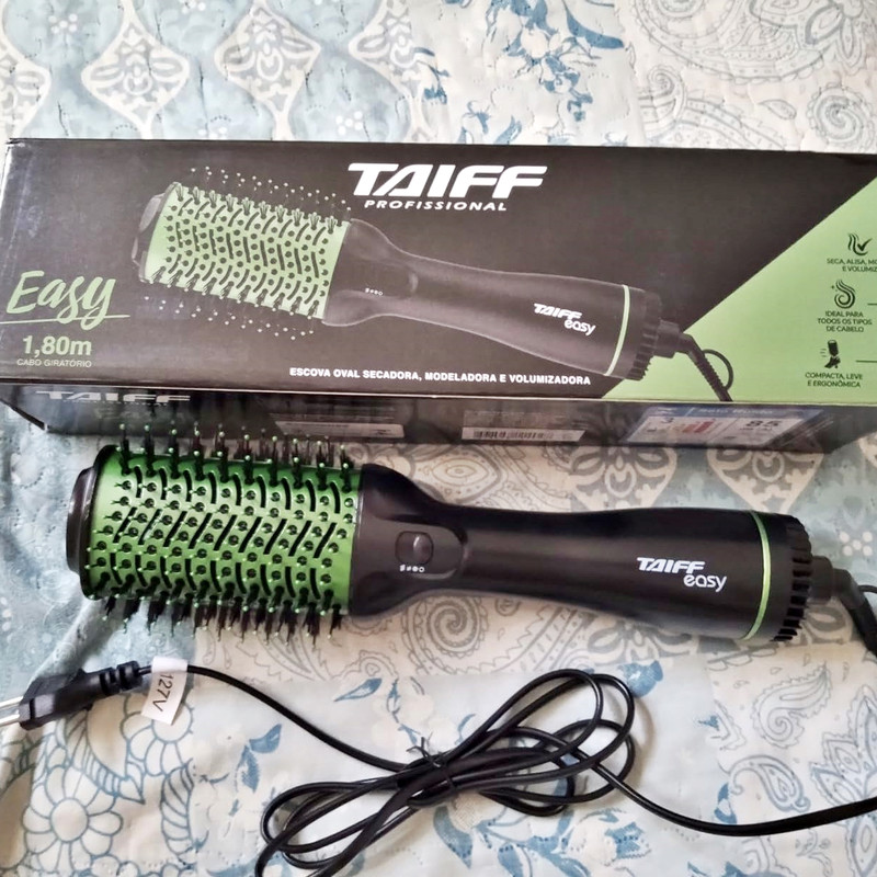 Taiff Easy 560009IP – Escova Oval, Secadora, Alisadora e Volumizadora, 127V, Verde na Amazon