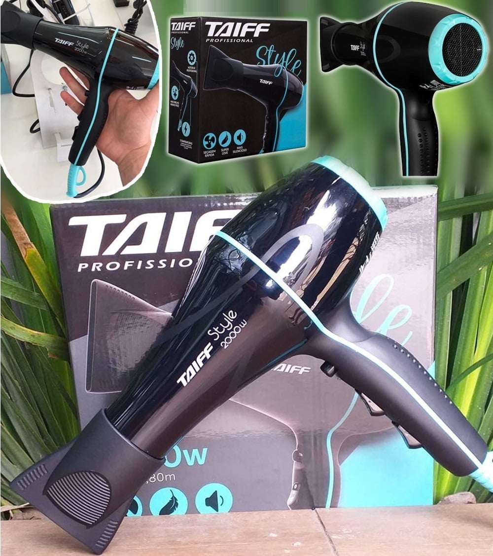 Taiff Secador Style 2000W Style 333 ou 334 Preto Pequeno na Amazon