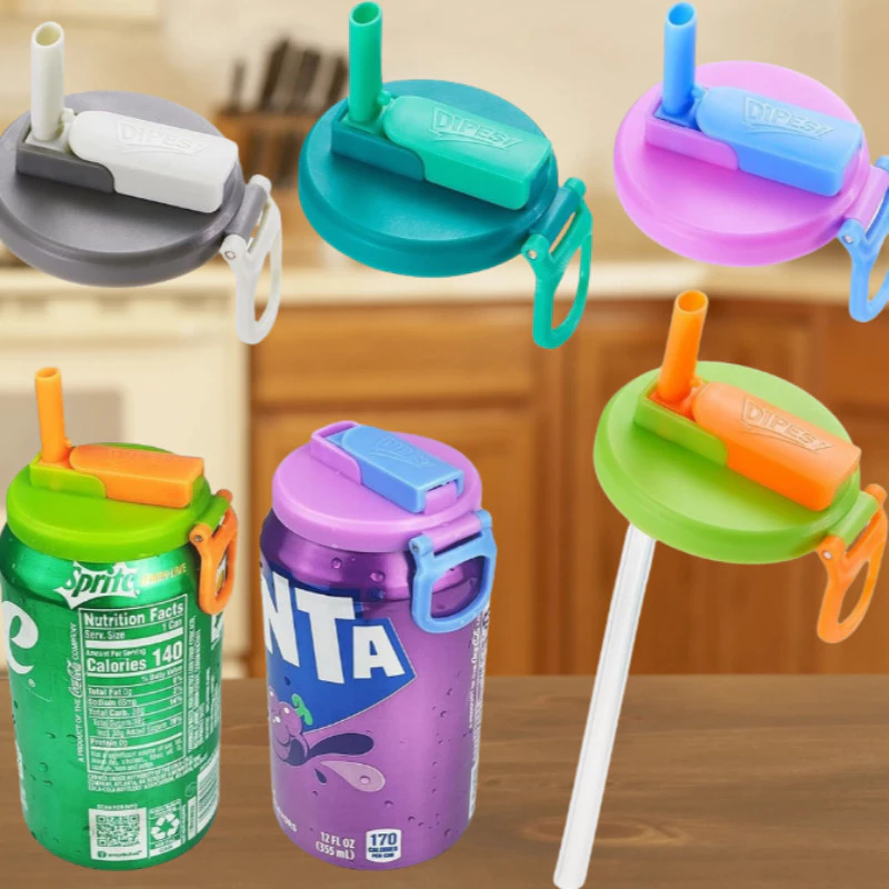 Tampas De Lata De Refrigerante Canudos De Silicone Pode Cobrir Para Bpa-Livre Reutilizável Jar Tampa Acessório Lat na Shopee