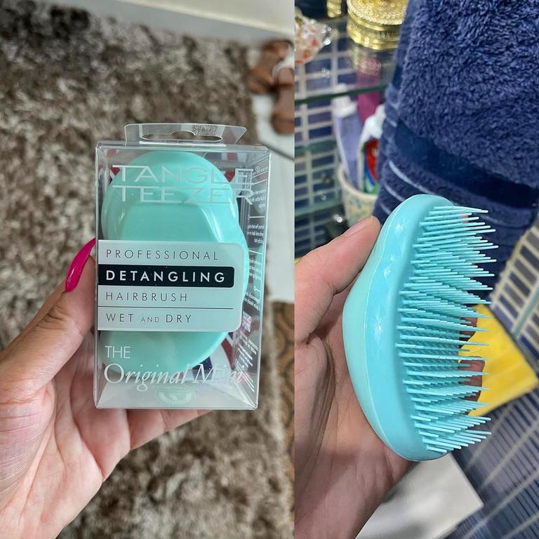 Tangle Teezer – Escova de cabelo desemabaraçadora The Original Min – VErde na Amazon