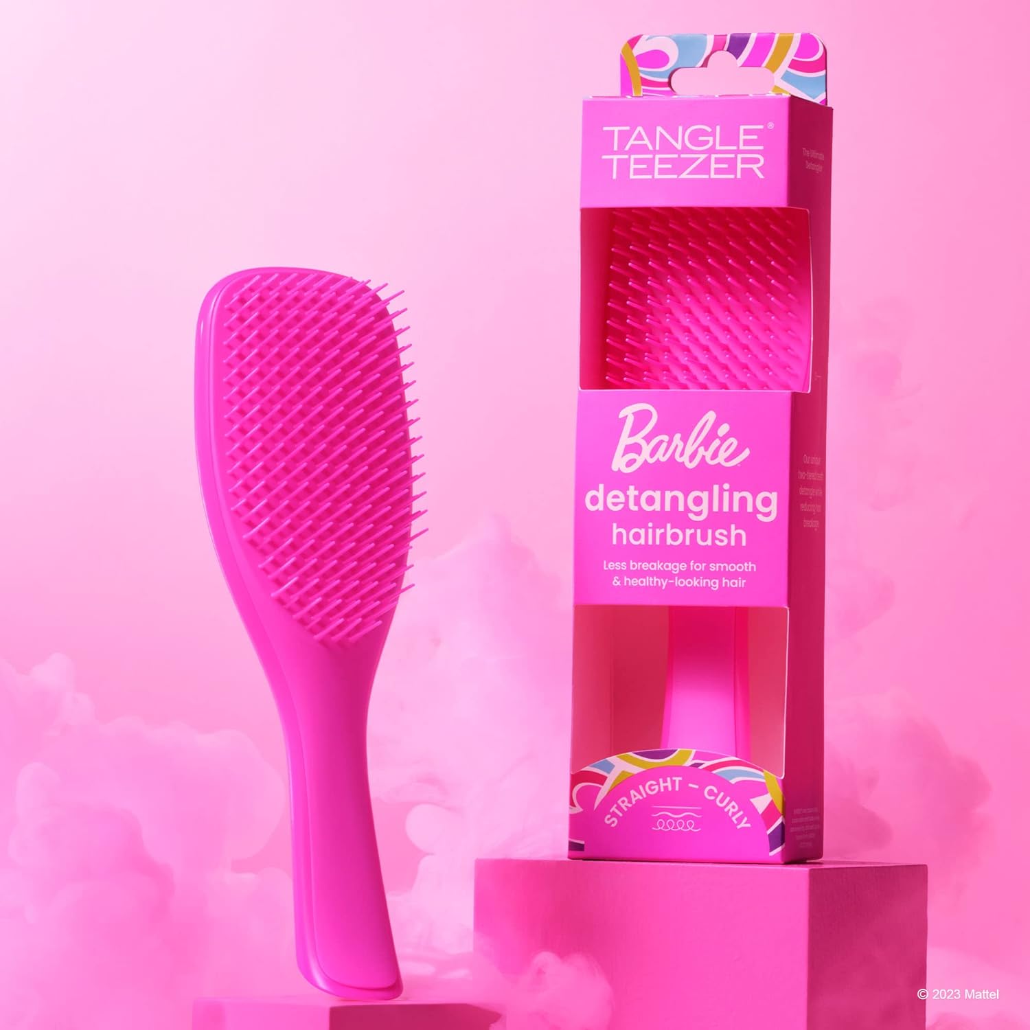 Tangle Teezer – Escova de cabelo desembaraçadora Ultimate Detangler Barbie – Dopamine Pink para todos os tipos de cabelo, molhados. Cor: Rosa na Amazon